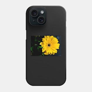 Yellow Mum with shadows Phone Case