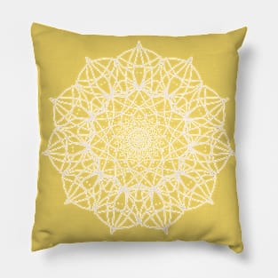 Awesome White Mandala Pattern Design Pillow