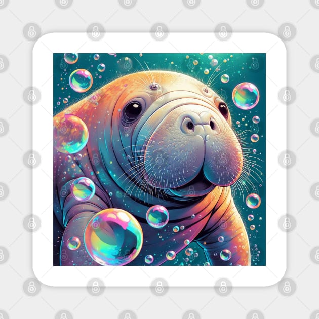 Baby Manatee Magnet by dinokate