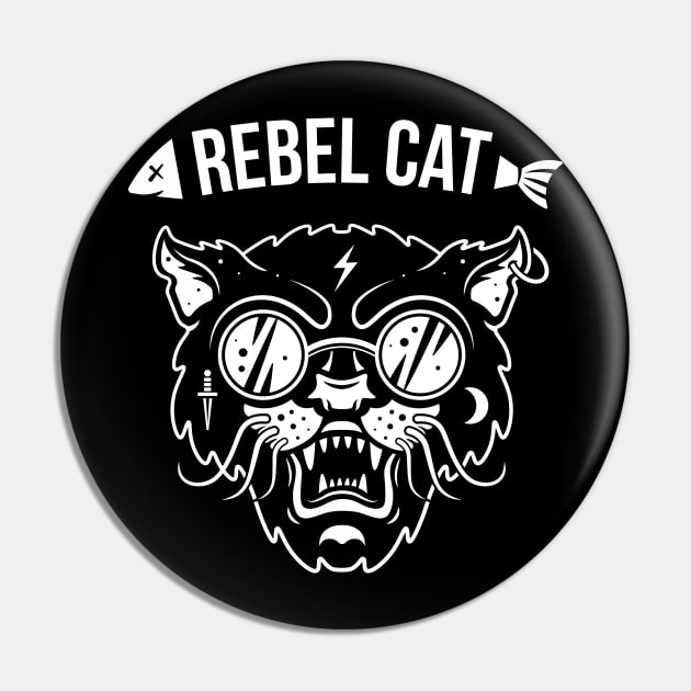 Rebel Cat Pin by Yeroma