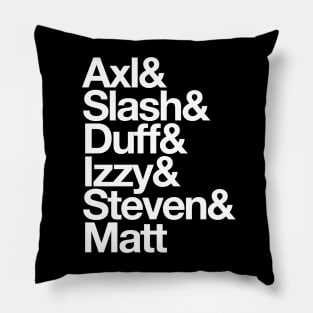 GnR Names Pillow