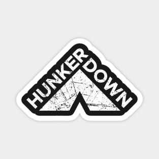 Hunker Down Tent Camping Magnet