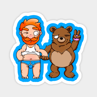 Bear Lover Ginger (No Text) Magnet