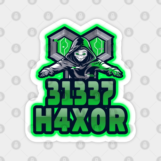 Cyber security - 31337 H4X0R Magnet by Cyber Club Tees