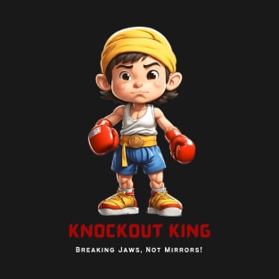 Cartoon Boxing Kickboxing Muay Thai Male Fighter T-Shirt