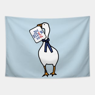 White Goose with Joe Biden 2024 Sign Tapestry