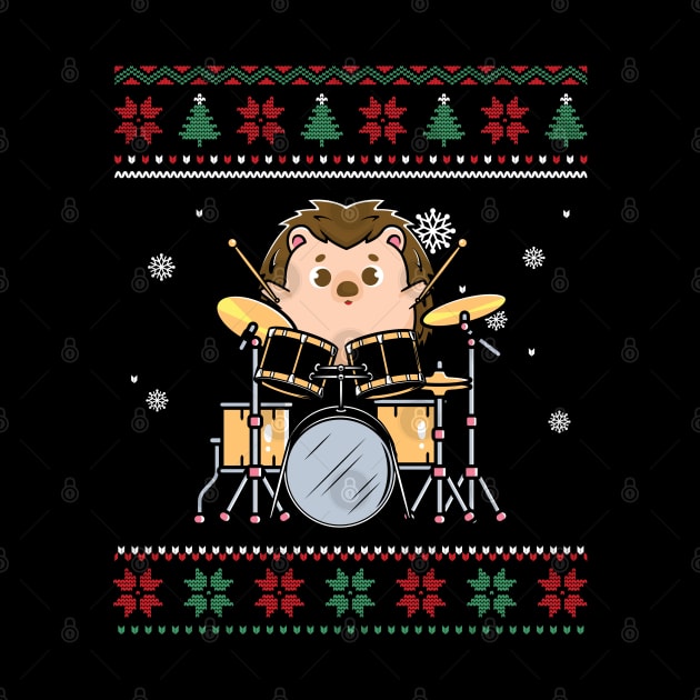 Drumming hedgehog by NotUrOrdinaryDesign