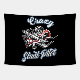 Crazy Stunt Pilot Aviator Pilot Gift Tapestry