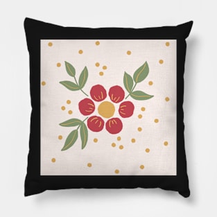 Sweet little red dotty floral Pillow