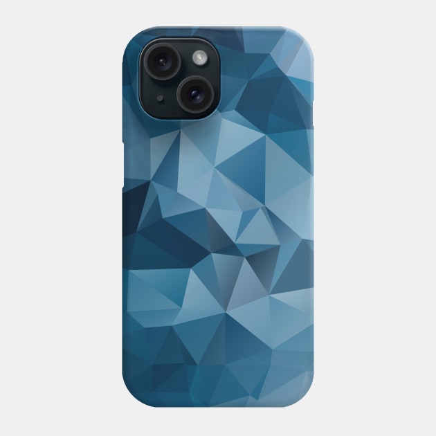 Abstract Polygon Shades of Blue Phone Case by AmrQadi