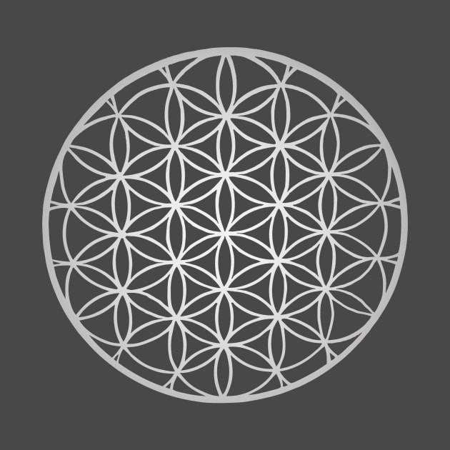 Flower of Life Mandala Silver by Teenugs