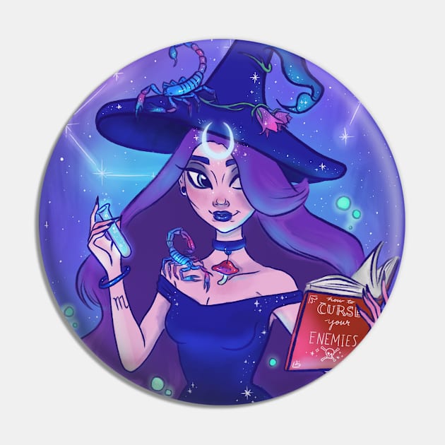 Scorpio Witch Pin by mooneyesart