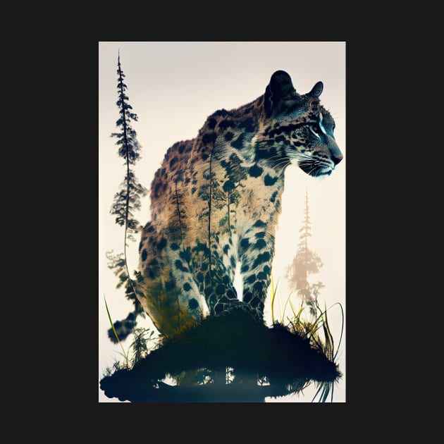 Clouded Leopard Double Exposure by ABART BY ALEXST 