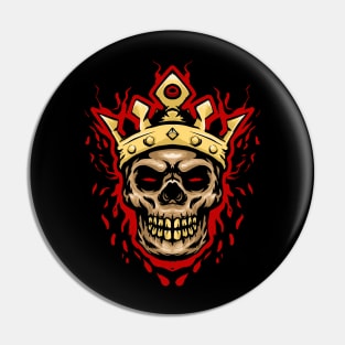 Skull king with a crown Pin