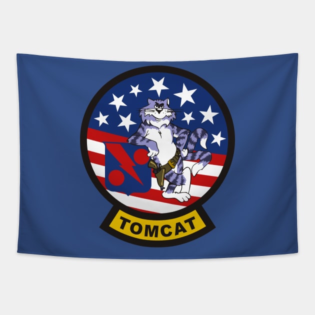 Tomcat Red Rippers Tapestry by MBK