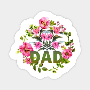 Forget Me Not Floral Wreath Dad Magnet