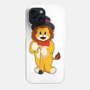 Lion as Gentleman with Hat Phone Case