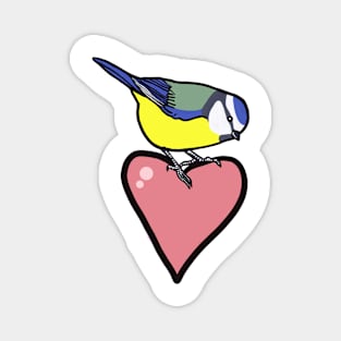 Blue tit with a heart Magnet