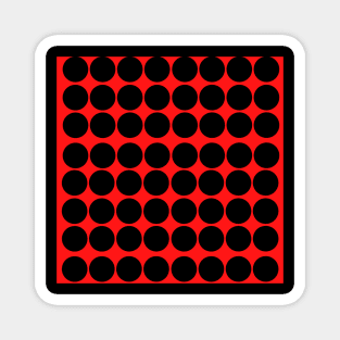 Black And Red Pattern Magnet