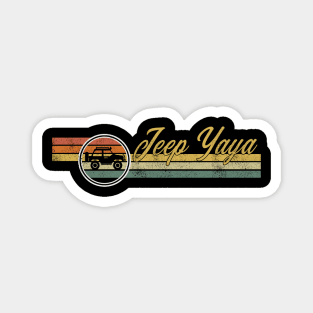 Jeep Yaya Jeep Women Vintage Jeep Retro Jeep Sunset Jeep Jeeps Lover Jeep Mama Magnet