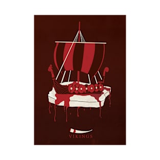 Vikings Minimalist Poster T-Shirt