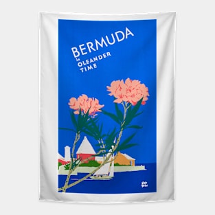 Bermuda In Oleander Time 1952 Adolph Treidler Tapestry