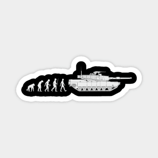 Humorous design Evolution and the M1 Abrams tank Magnet