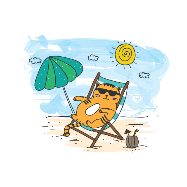 Beach Cat by AmazingArtMandi