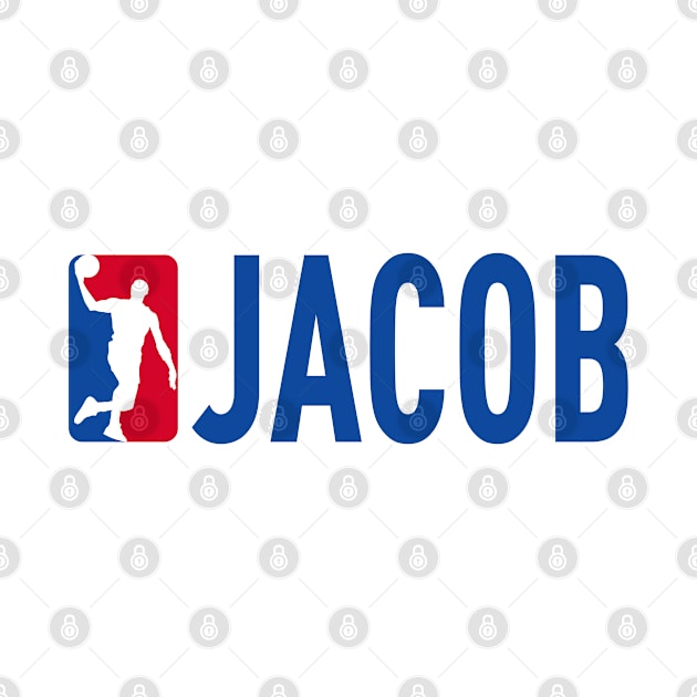 Jacob NBA Basketball Custom Player Your Name T-Shirt by Baseball Your Name