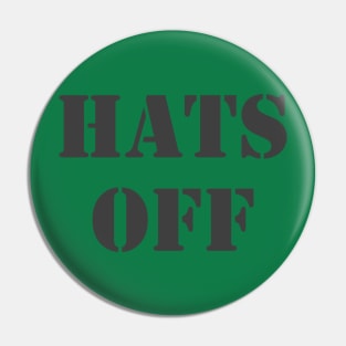 Hats Off Pin