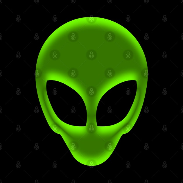 We Are Not Alone - Dark Green Alien by CanaryKeet