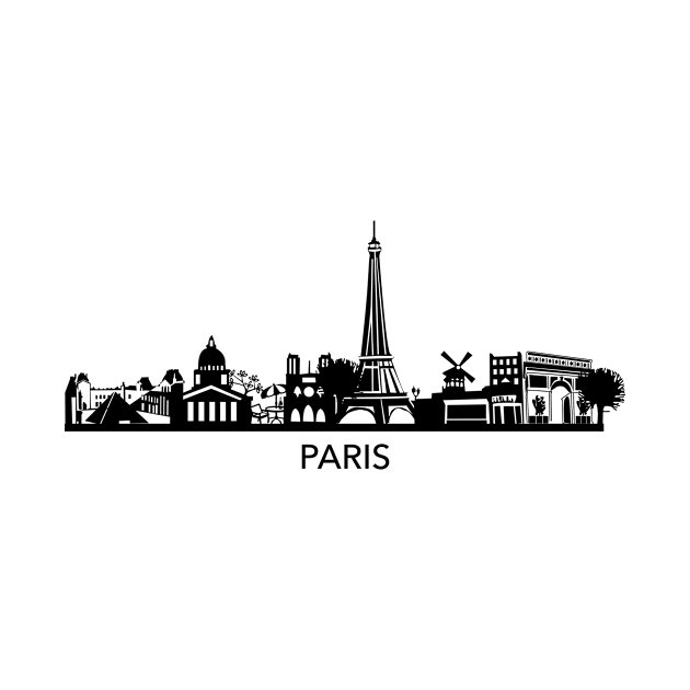 Paris Skyline by Elenia Design