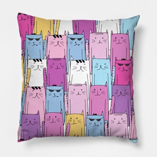 Purple Pink Cats Lover Gift Pillow