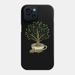 Tree of Coffee Art Drawing Illustration Phone Case