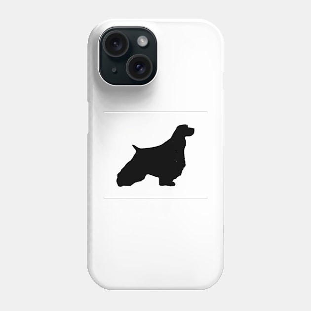 english springer spaniel silhouette Phone Case by Wanderingangel