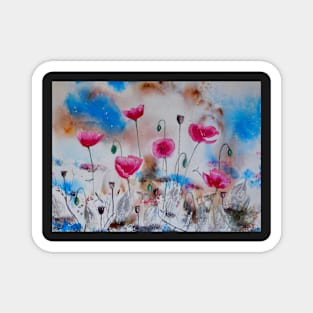 Poppies in the Field Magnet