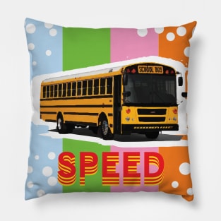 School Bus Speed - Zine Culture Pillow