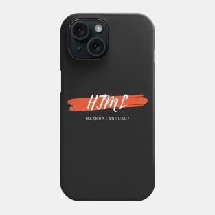 HTML Markup Language Paint Smear Phone Case