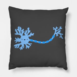 Cute Blue Neuron Pillow