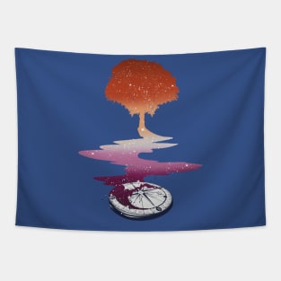 Lesbian Tree LGBT Gay Pride Flag Tapestry