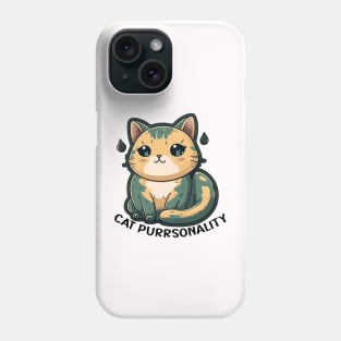 Cat Personality Cat Illustration Cat Purrsonality Phone Case