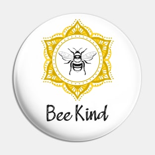 Bee Kind Mandala Pin