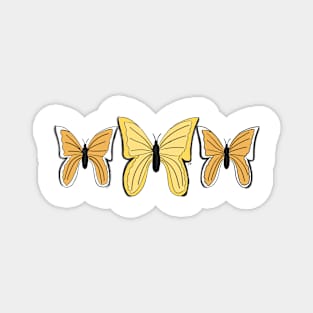 Three Butterflies Magnet