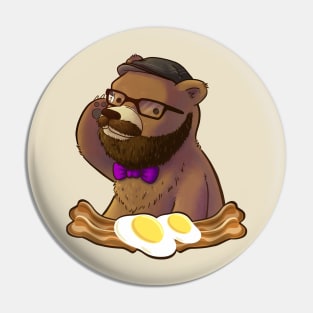 Debonair Breakfast Bear Pin