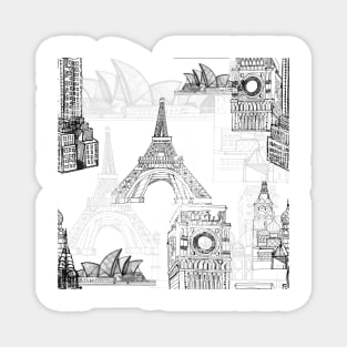 Iconic Buildings Magnet