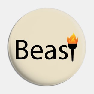 Beast artistic typography design Pin