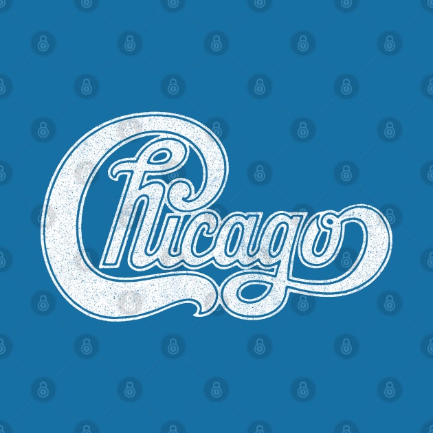 Chicago / Retro Styled Faded Design (White) by CultOfRomance