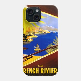 Vintage Travel Poster Visit France The French Riviera Phone Case