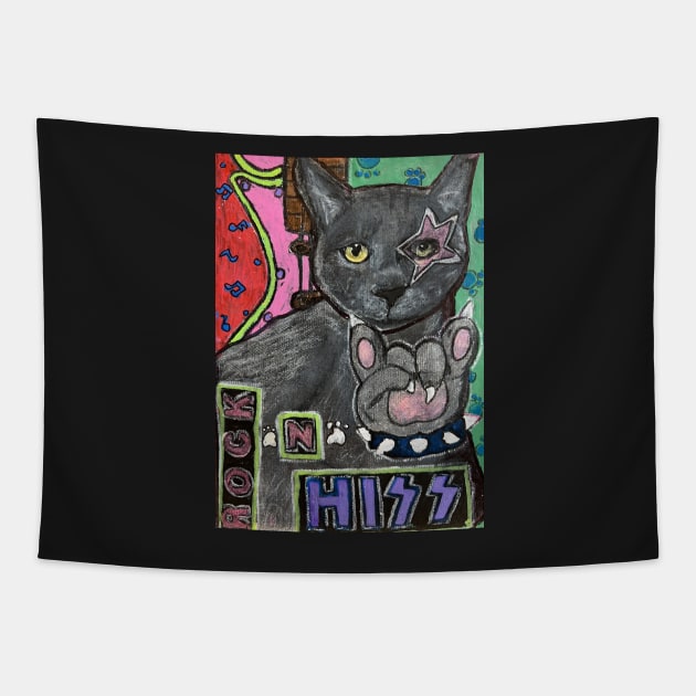 Rock n Hiss Tapestry by Artladyjen