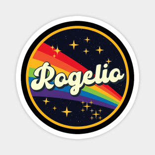 Rogelio // Rainbow In Space Vintage Style Magnet